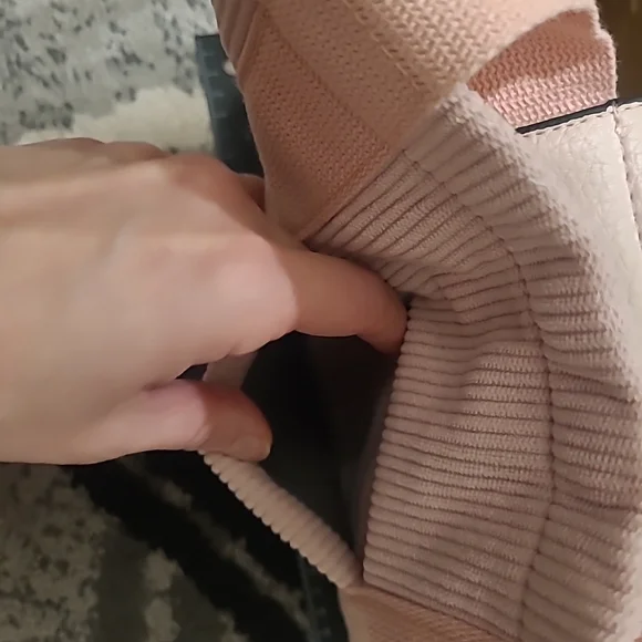 Baby Pink Corduroy Womens Tote Bag Collapsible Crossbody Purse - Picture 12 of 14